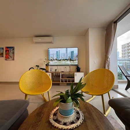 3br Wifi Ac Pool Parking And Sea Alquileraptocartagena Apartment *
